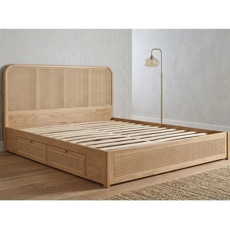 Tempat Tidur Ranjang Dipan Laci Rotan Antik Minimalis Arsa Furniture by Aldina Home