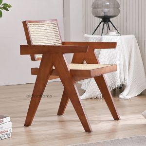 Kursi Cafe Makan Rotan Antik Harum Kayu Jati Solid by Aldina Home